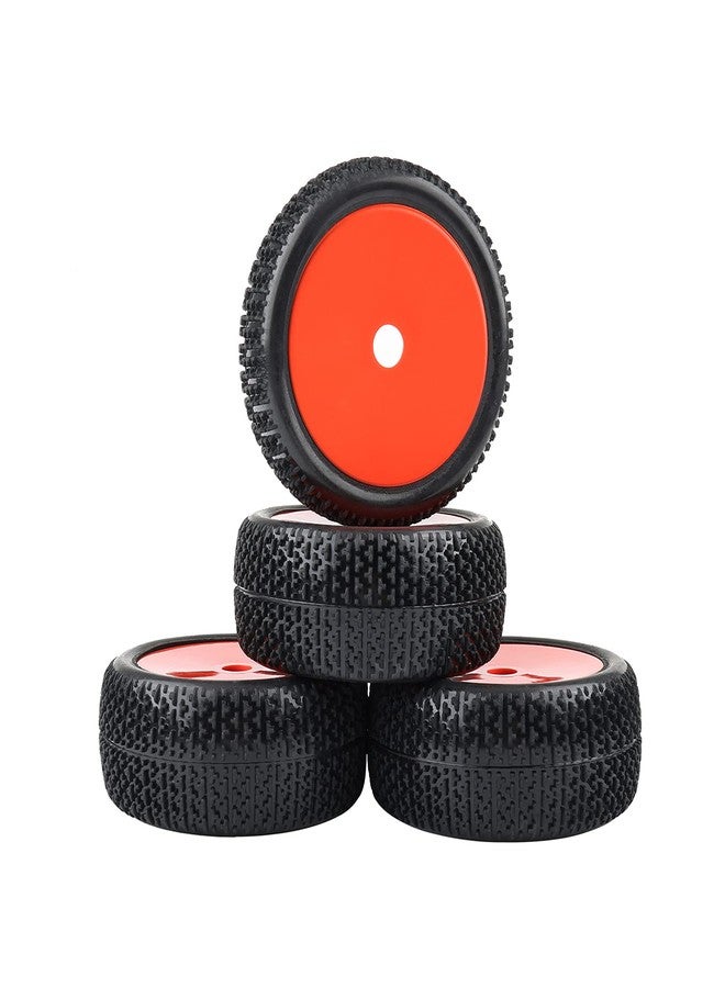 Rowiz 4pcs RC 1/8 Scale Off Road Car Buggy RC Tires and Wheels 17mm Hex Tyre for Typhon, Red - Image 2
